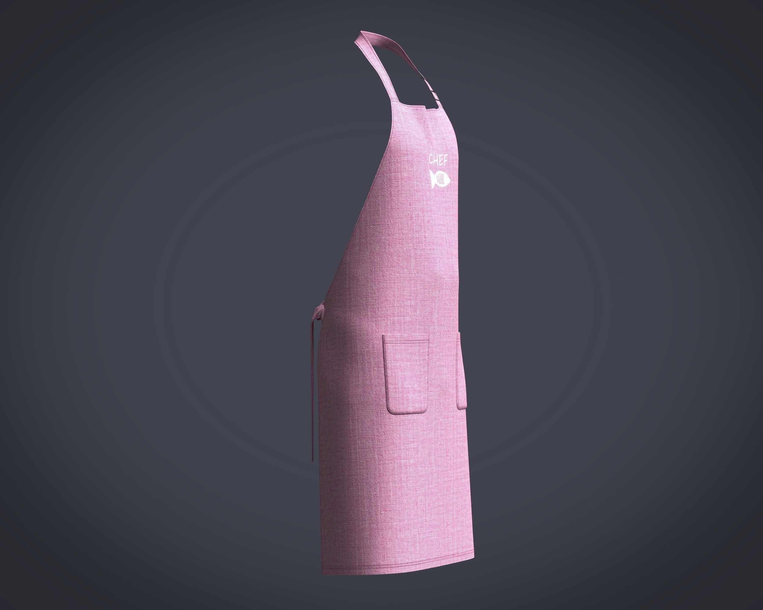 Apron Chef-V4 3D model_1