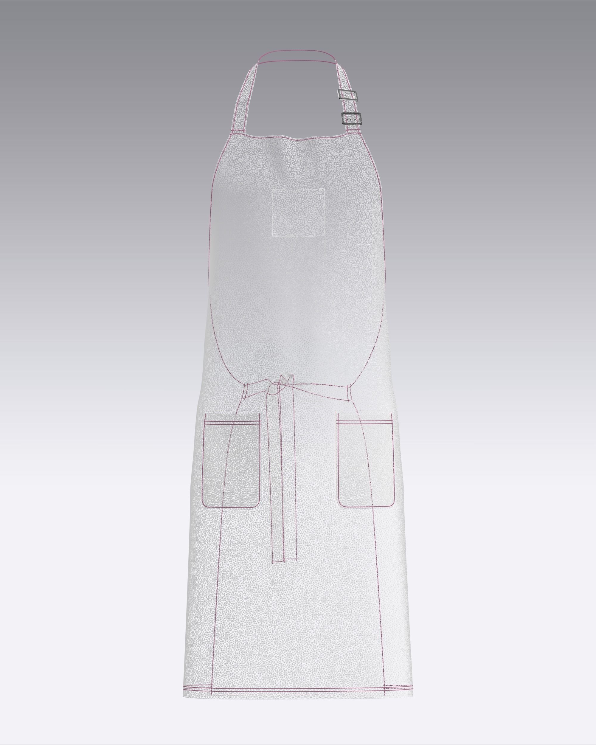 Apron Chef-V4 3D model_10