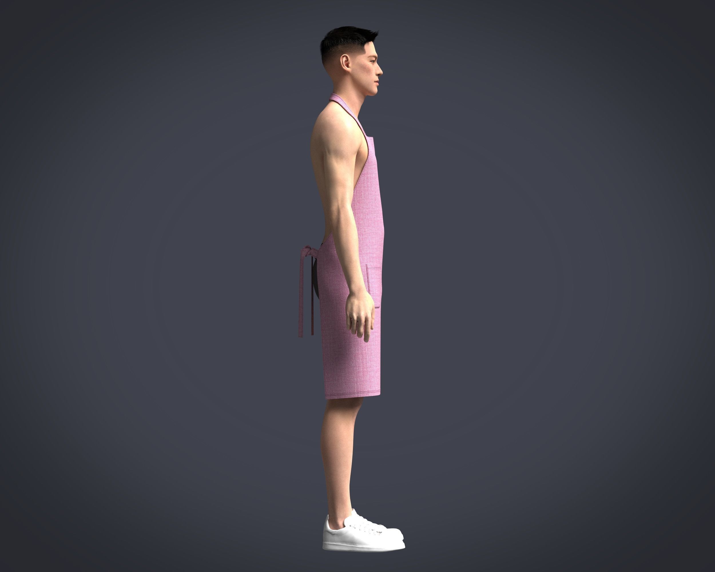 Apron Chef-V4 3D model_7