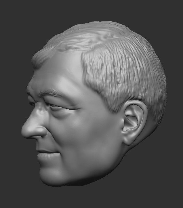 Sir Alex Ferguson HEAD WITH HAIR 3D STL FOR PRINT 3D print model_8