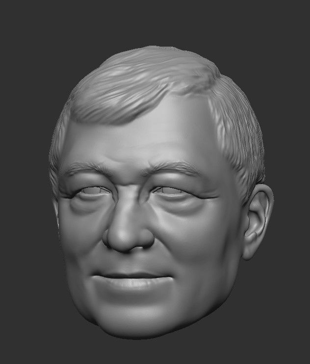 Sir Alex Ferguson HEAD WITH HAIR 3D STL FOR PRINT 3D print model_2