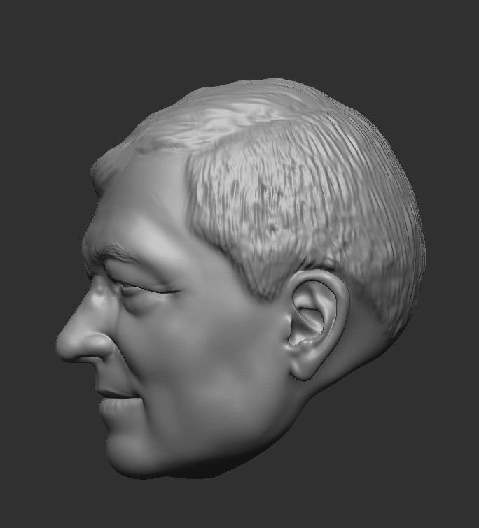 Sir Alex Ferguson HEAD WITH HAIR 3D STL FOR PRINT 3D print model_10