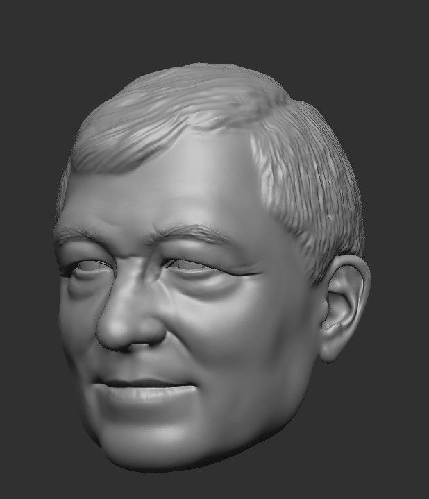 Sir Alex Ferguson HEAD WITH HAIR 3D STL FOR PRINT 3D print model_4