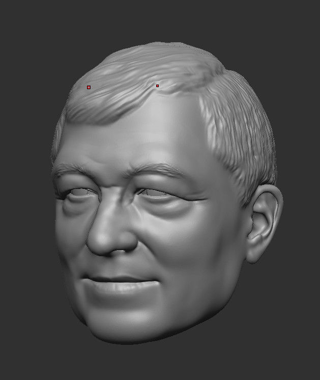 Sir Alex Ferguson HEAD WITH HAIR 3D STL FOR PRINT 3D print model_3