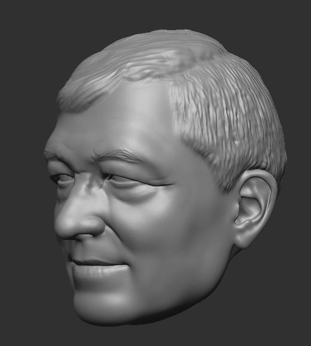 Sir Alex Ferguson HEAD WITH HAIR 3D STL FOR PRINT 3D print model_6