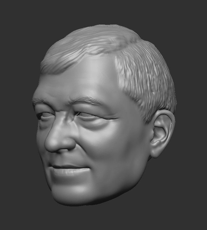 Sir Alex Ferguson HEAD WITH HAIR 3D STL FOR PRINT 3D print model_5
