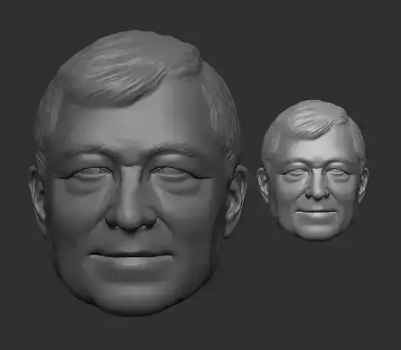 Sir Alex Ferguson HEAD WITH HAIR 3D STL FOR PRINT