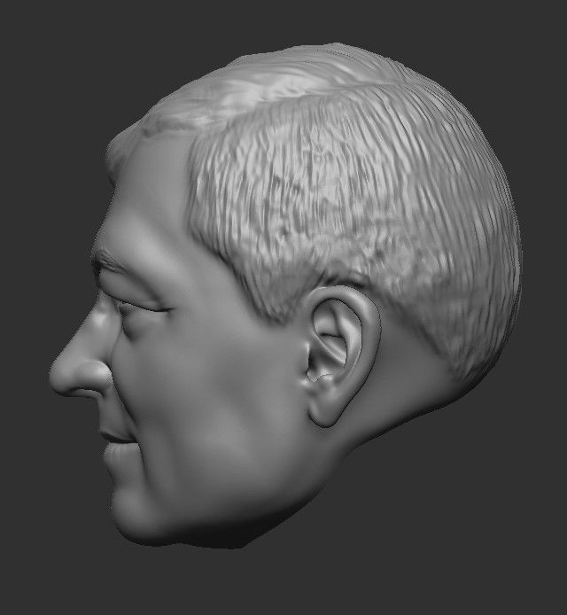 Sir Alex Ferguson HEAD WITH HAIR 3D STL FOR PRINT 3D print model_9