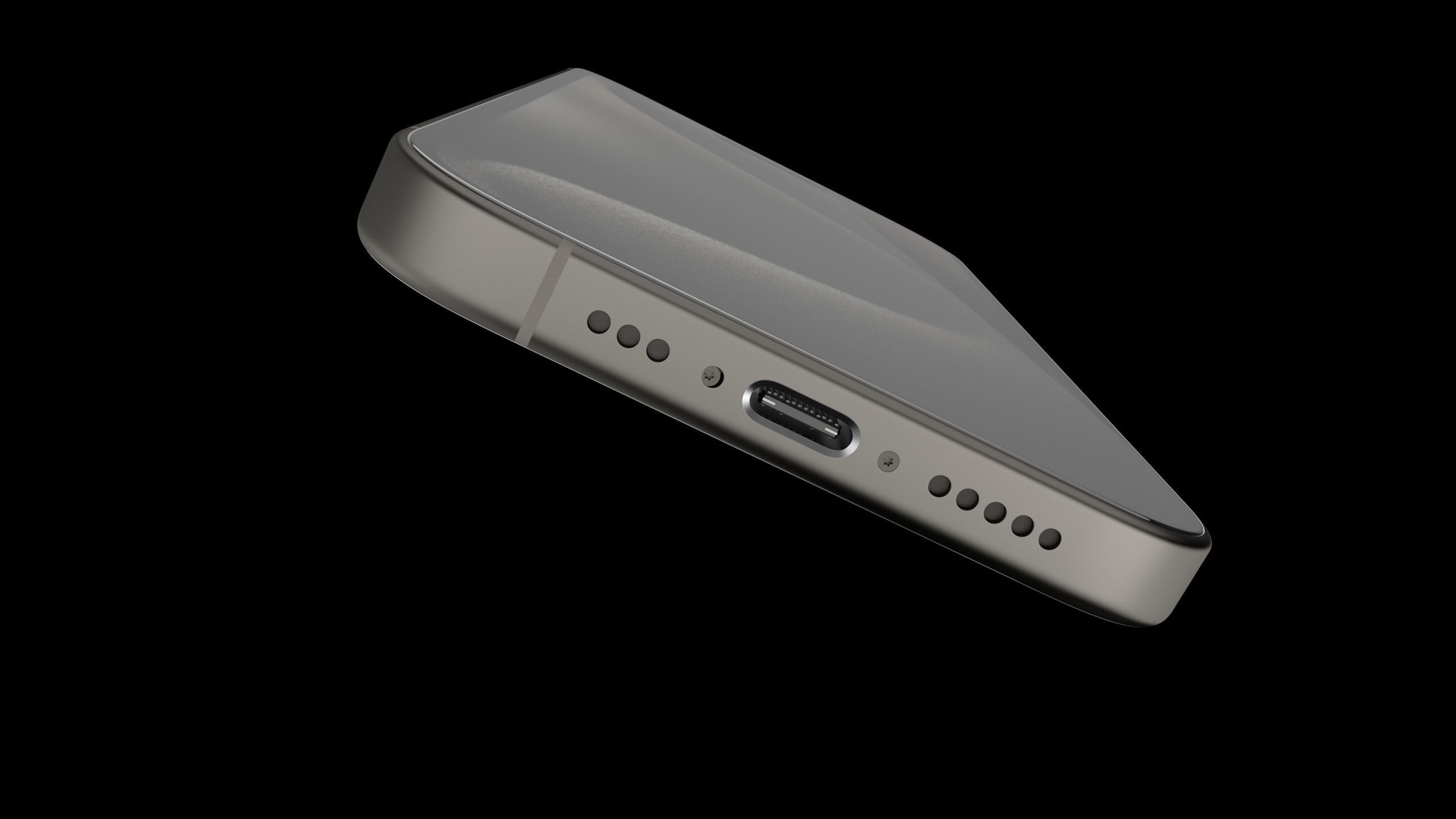 Apple iPhone 15 Pro Max flagship device Titanium Alloy 3D model_4