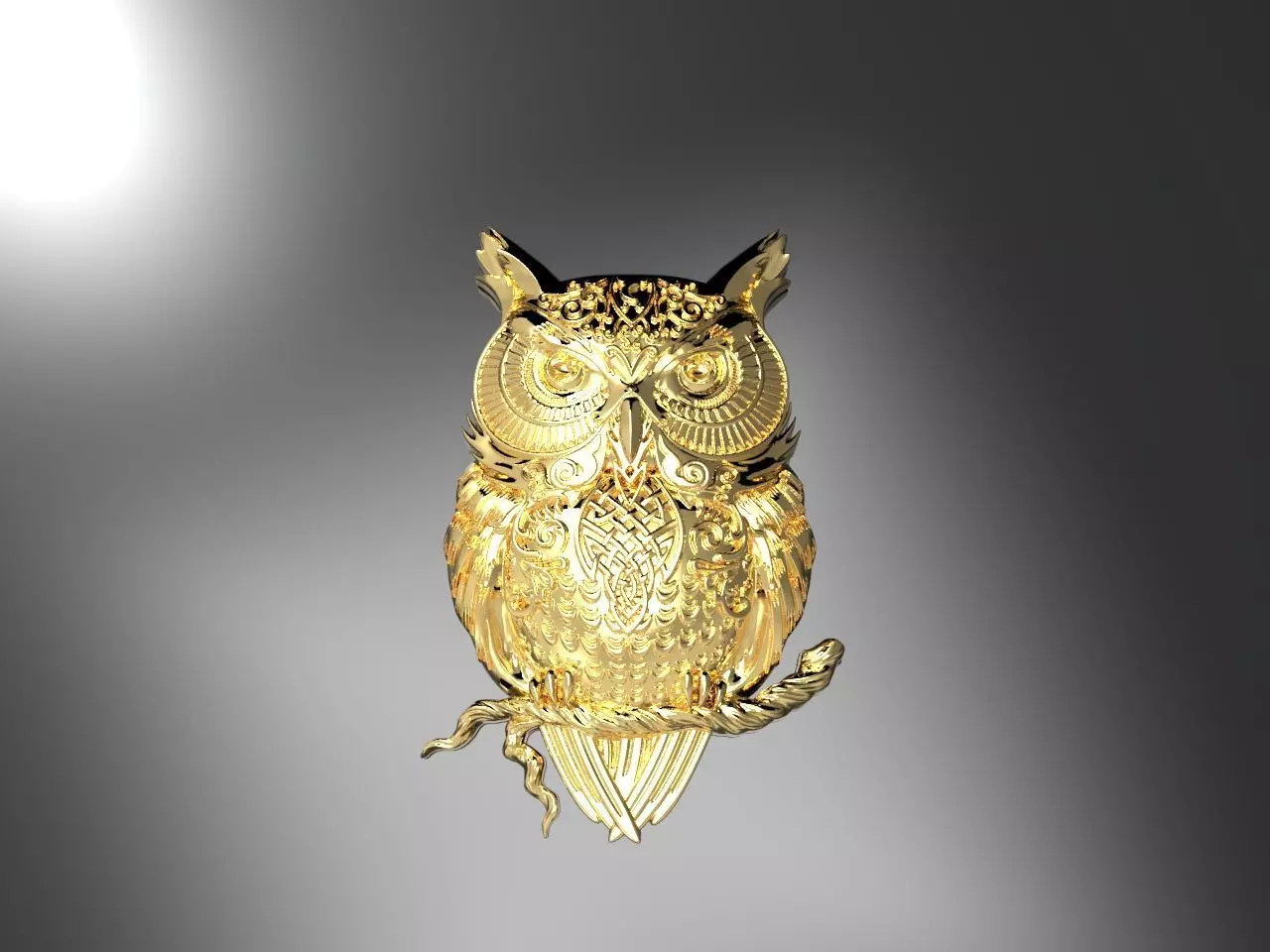 Owl Brooch Free 3D print model_0