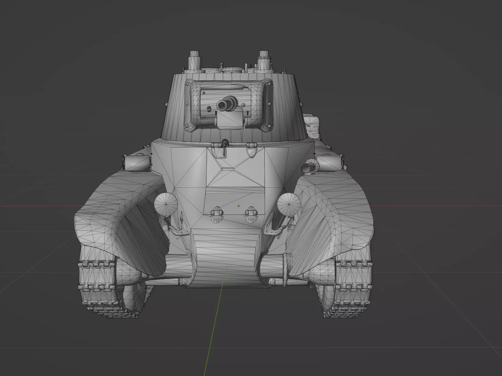 BT7 tank Low-poly 3D model_0