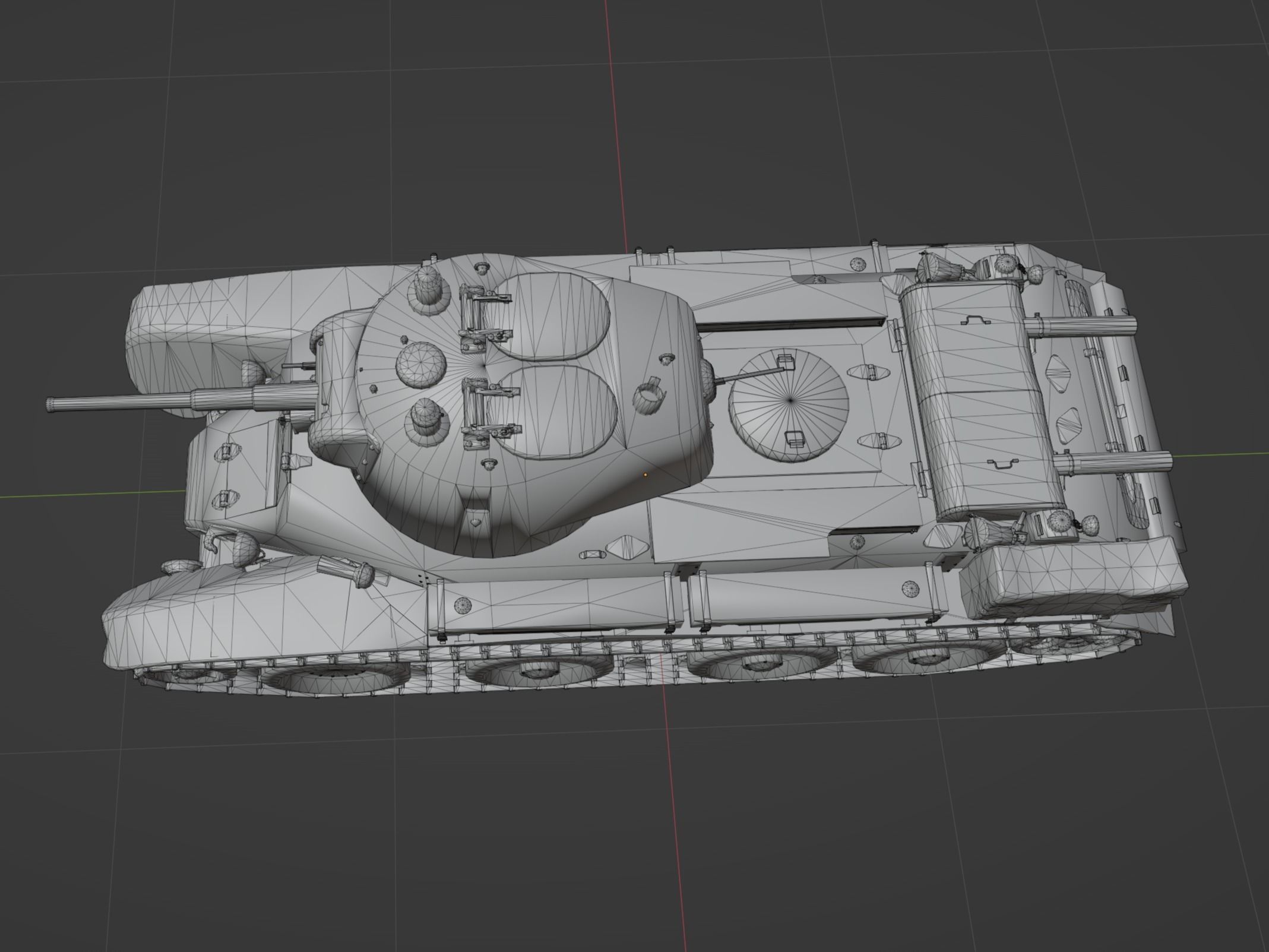 BT7 tank Low-poly 3D model_5