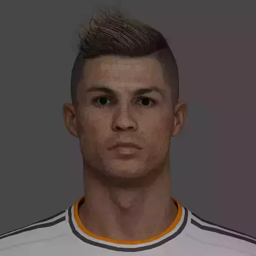 3D MODEL Cristiano Ronaldo version 2013 2014  Low-poly 3D model