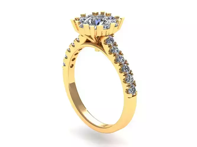 Round Engagement Ring