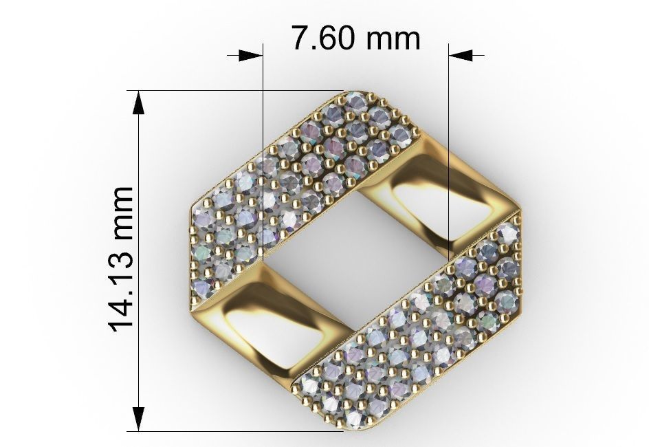 14 MM NEW CUBAN LINK FOR BRACELET OR NECKLACE 3D print model_7