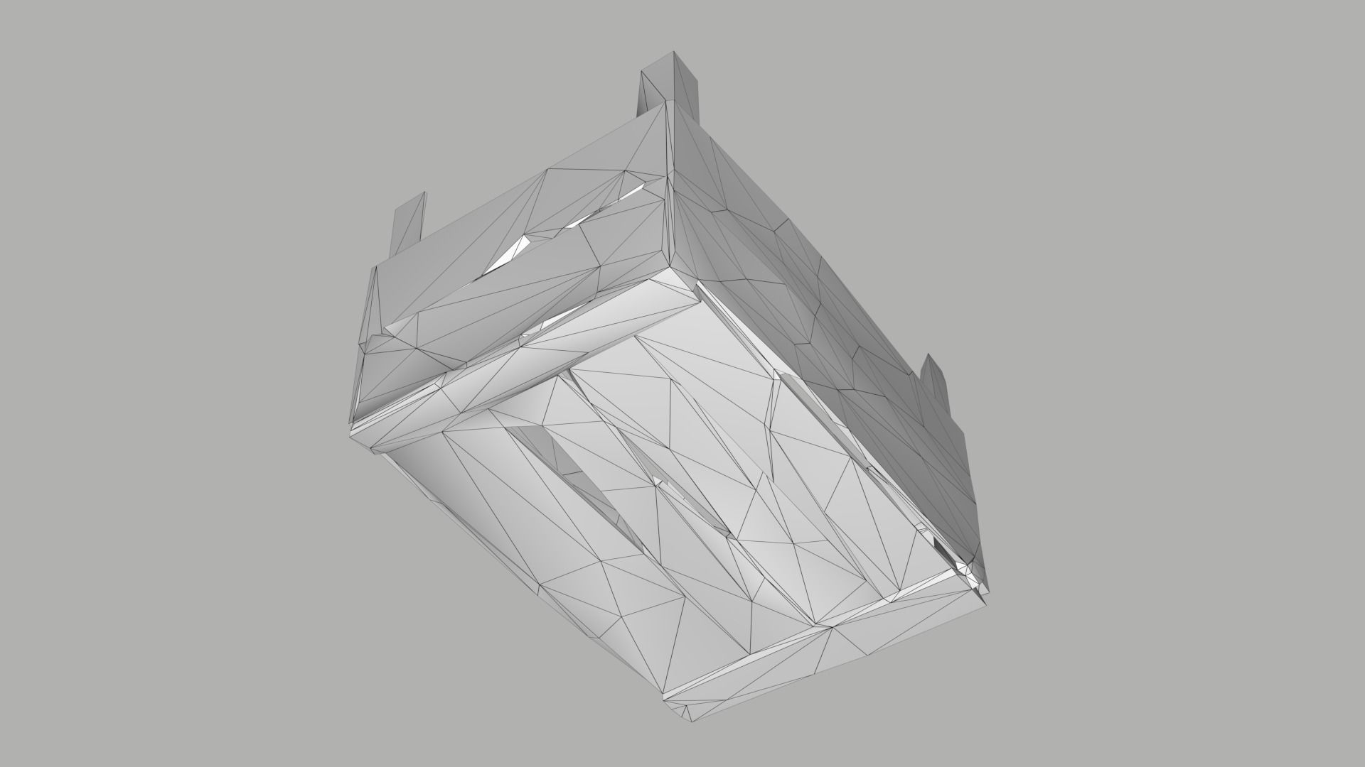 Wooden Crate Fruit Long Scan Low-poly 3D model_15