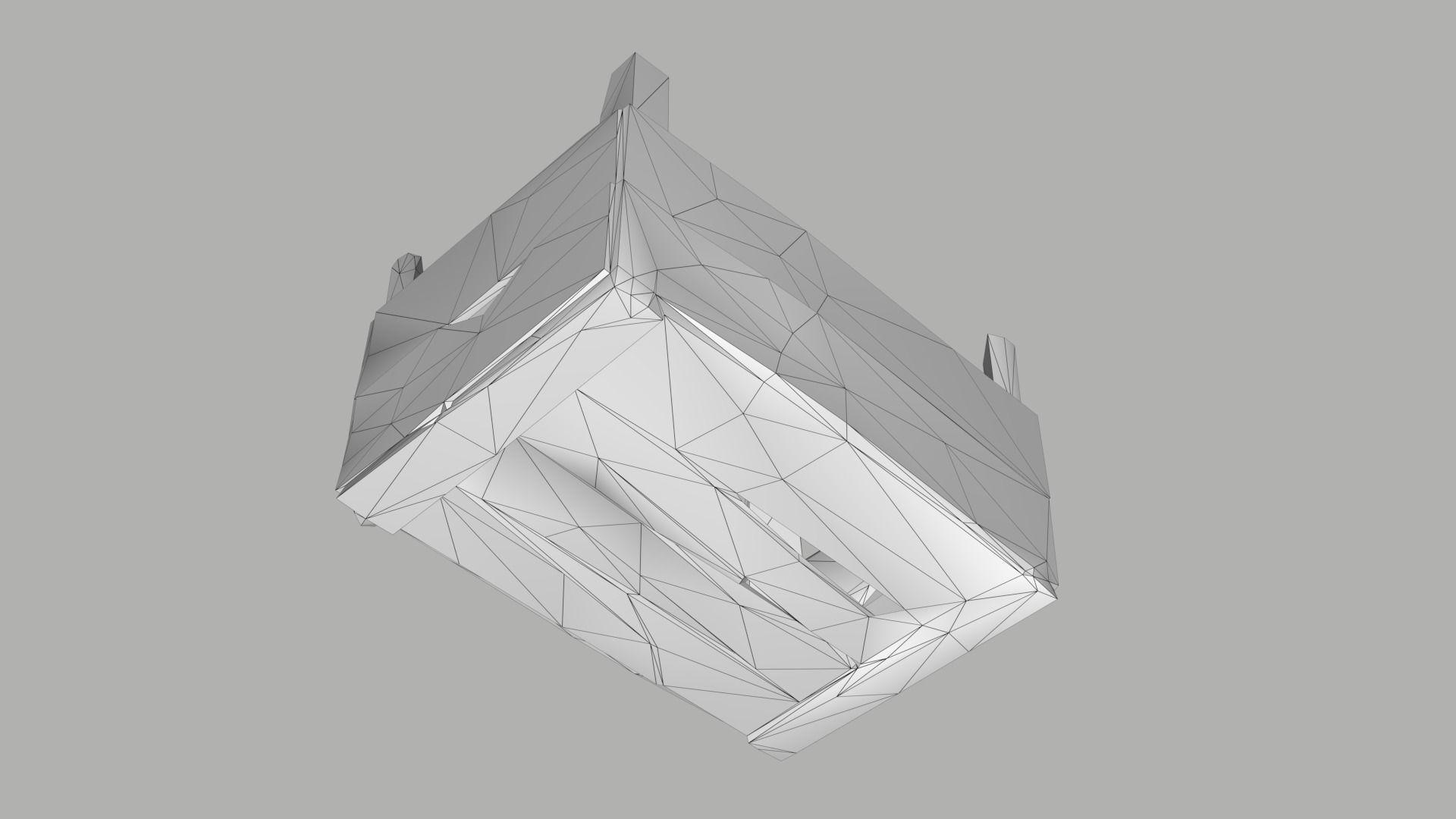 Wooden Crate Fruit Long Scan Low-poly 3D model_17