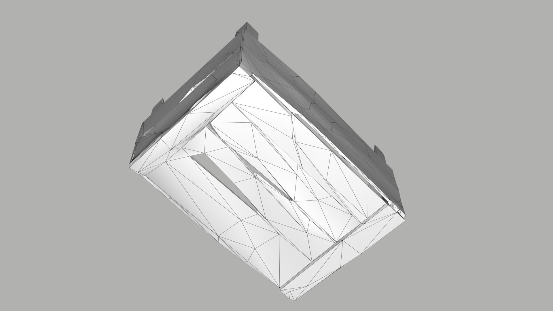 Wooden Crate Fruit Long Scan Low-poly 3D model_19