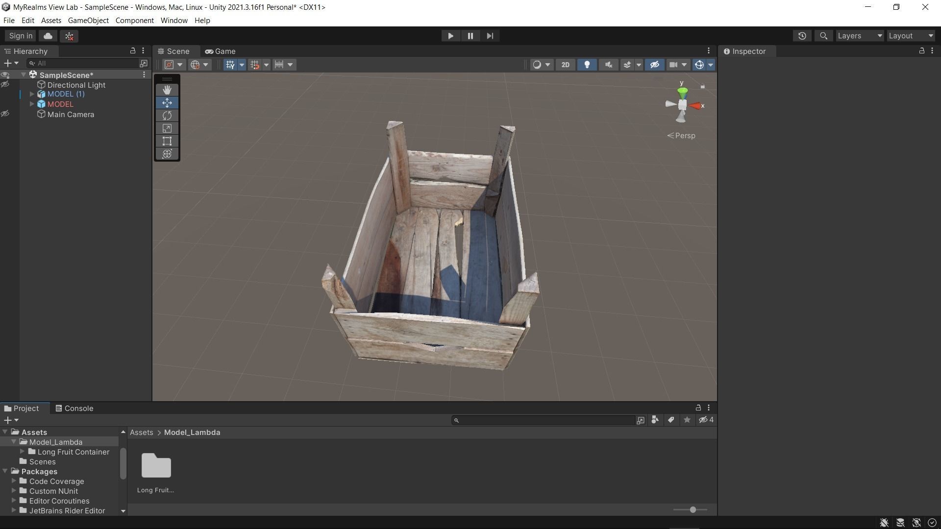Wooden Crate Fruit Long Scan Low-poly 3D model_23