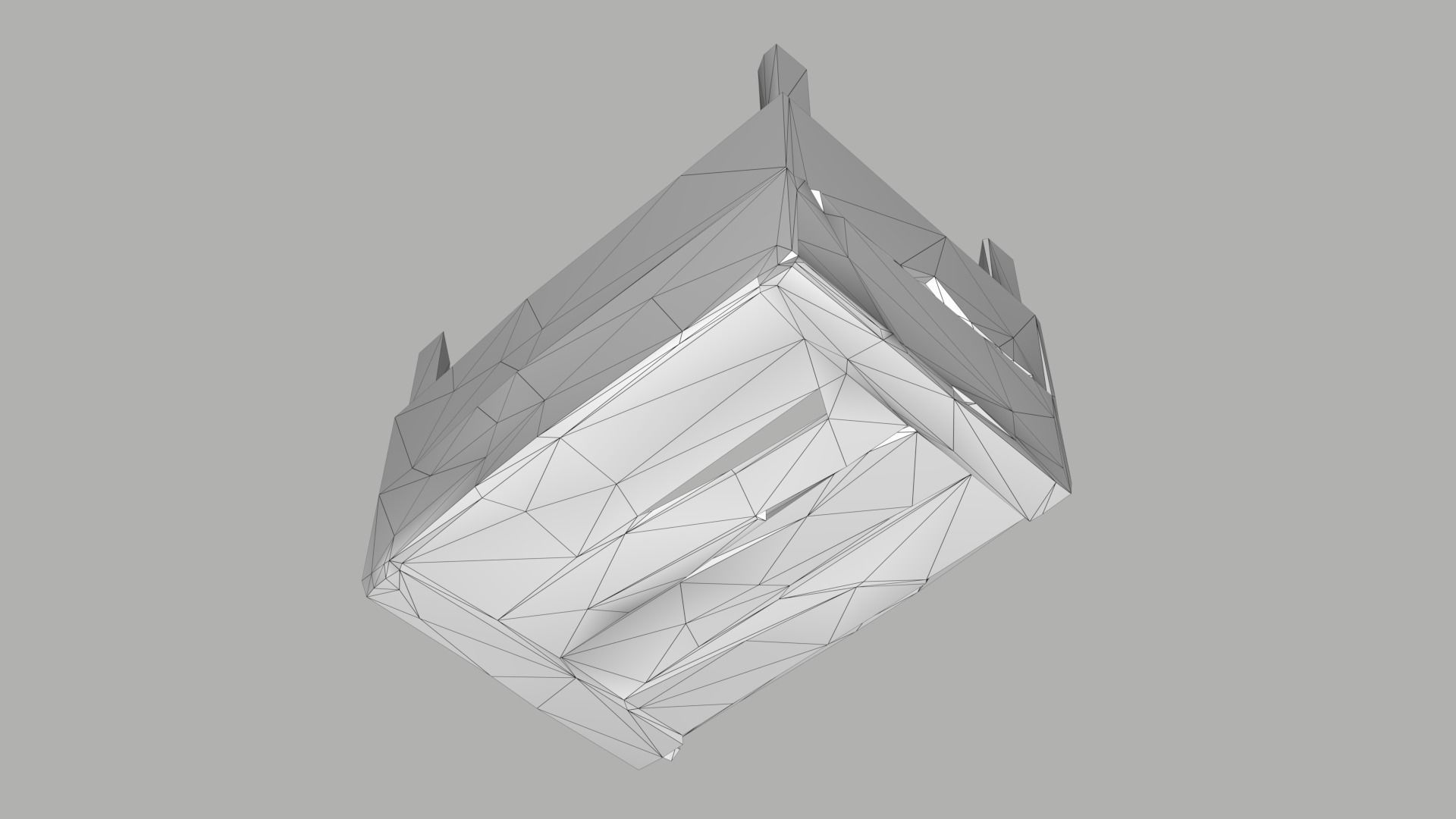 Wooden Crate Fruit Long Scan Low-poly 3D model_16