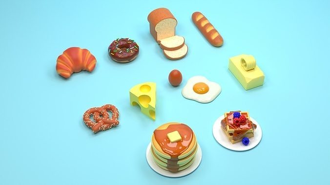 Food Pack 001 3D model 2