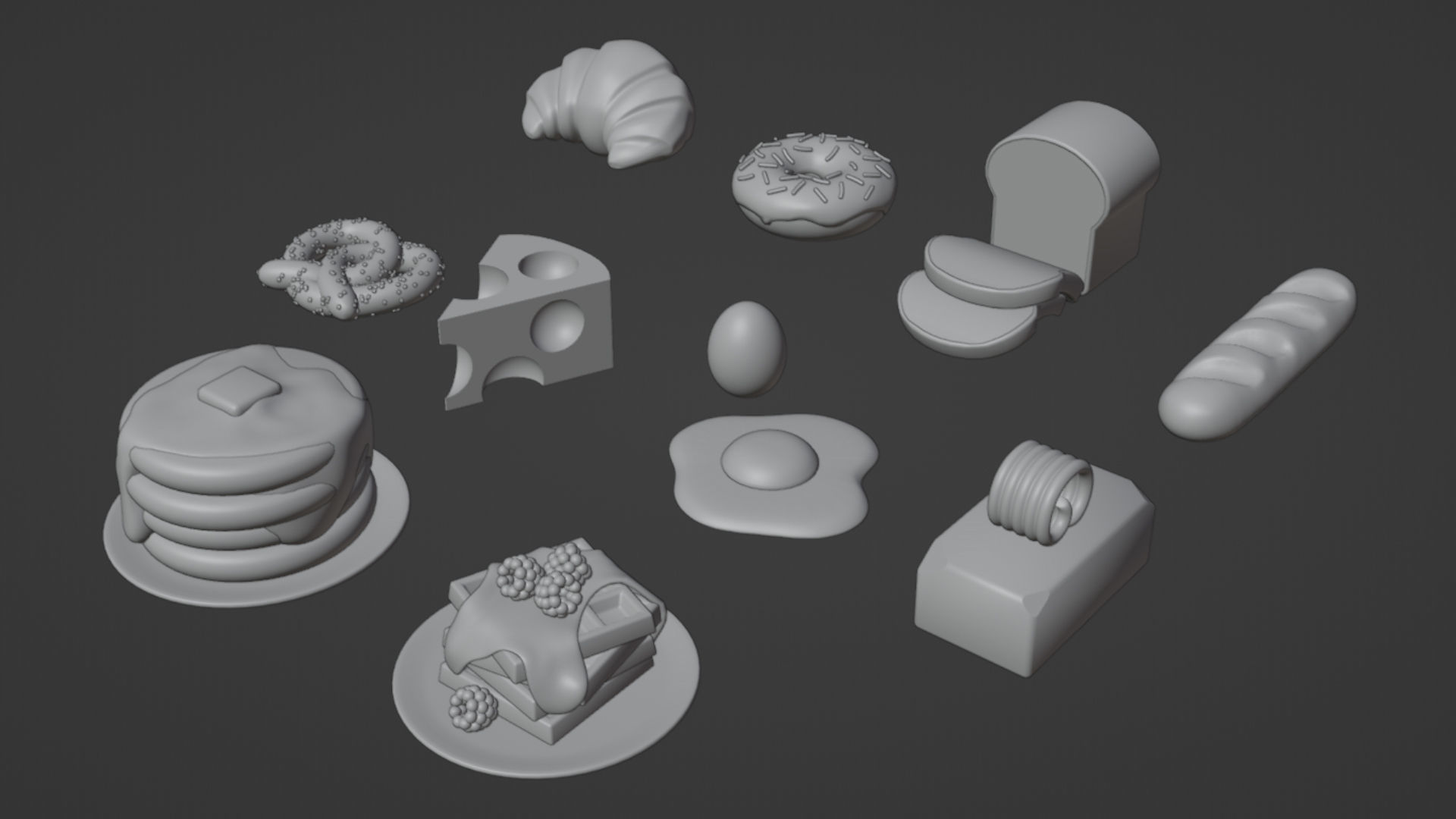Food Pack 001 3D model_19