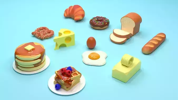 Food Pack 001 3D model