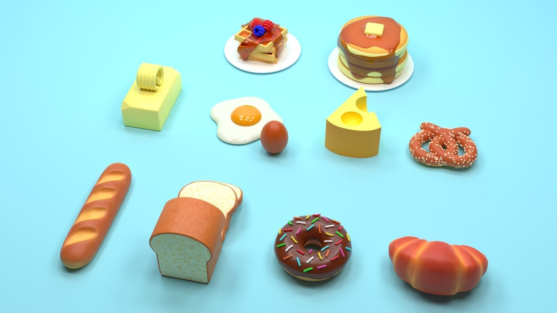 Food Pack 001 3D model_3