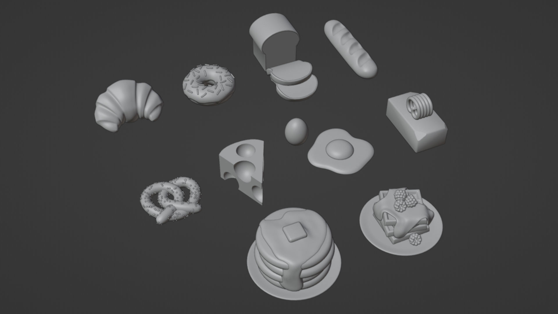 Food Pack 001 3D model_20