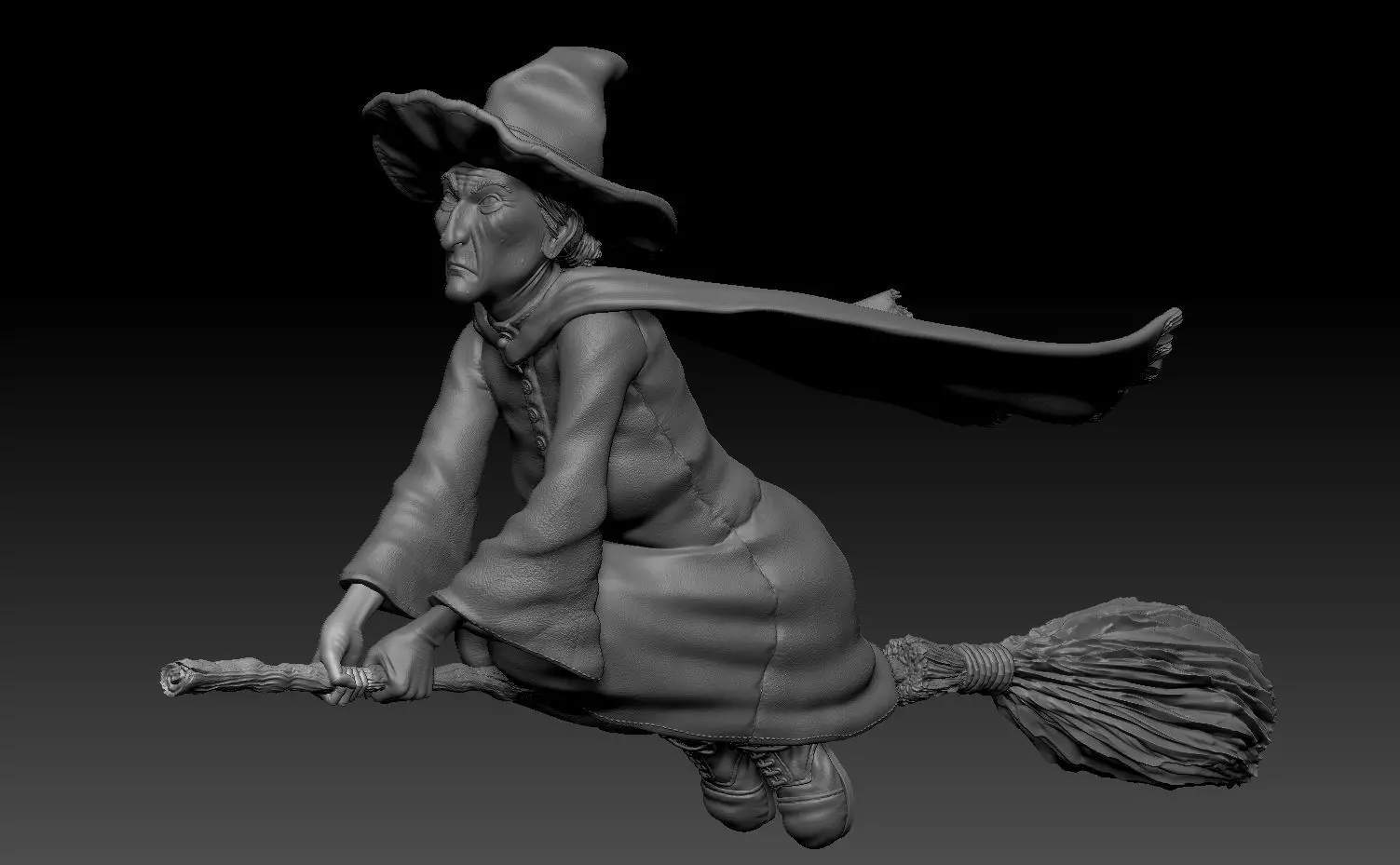 Granny Weatherwax  Witch Discworld Terry Pratchett Wyrd Sisters 3D print model_3