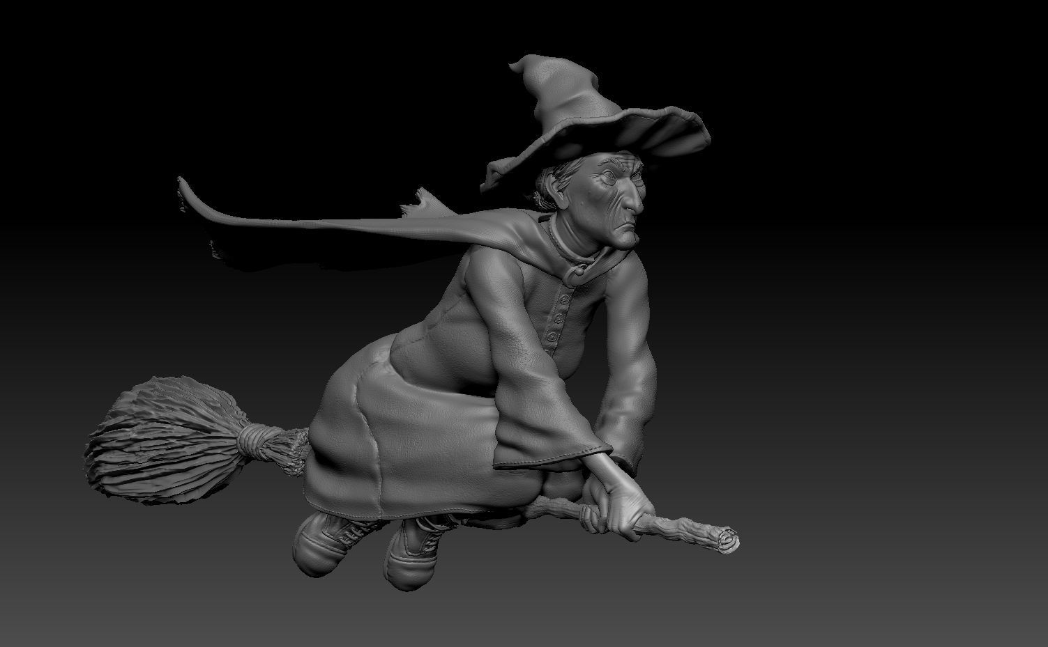 Granny Weatherwax  Witch Discworld Terry Pratchett Wyrd Sisters 3D print model_5