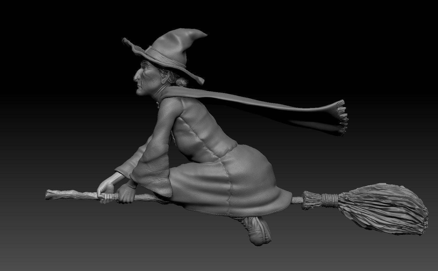 Granny Weatherwax  Witch Discworld Terry Pratchett Wyrd Sisters 3D print model_7