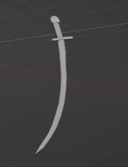 Ukrainian saber sword 3D model_0