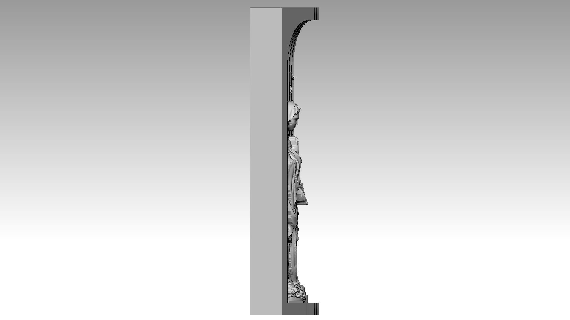 Cross Box - Jesus Christ - Virgin Mary - Saint Joseph 3D print model_5