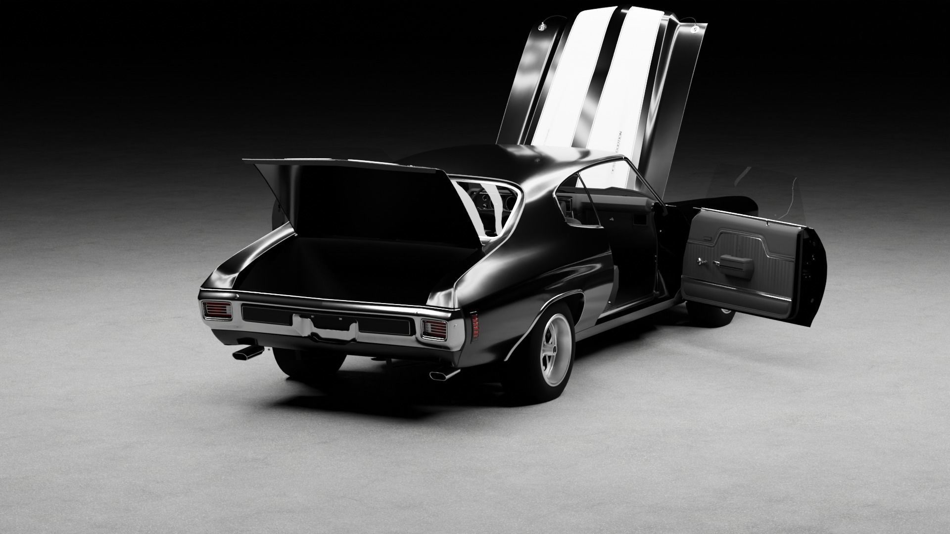 Chevrolet Chevelle SS 3D model_4