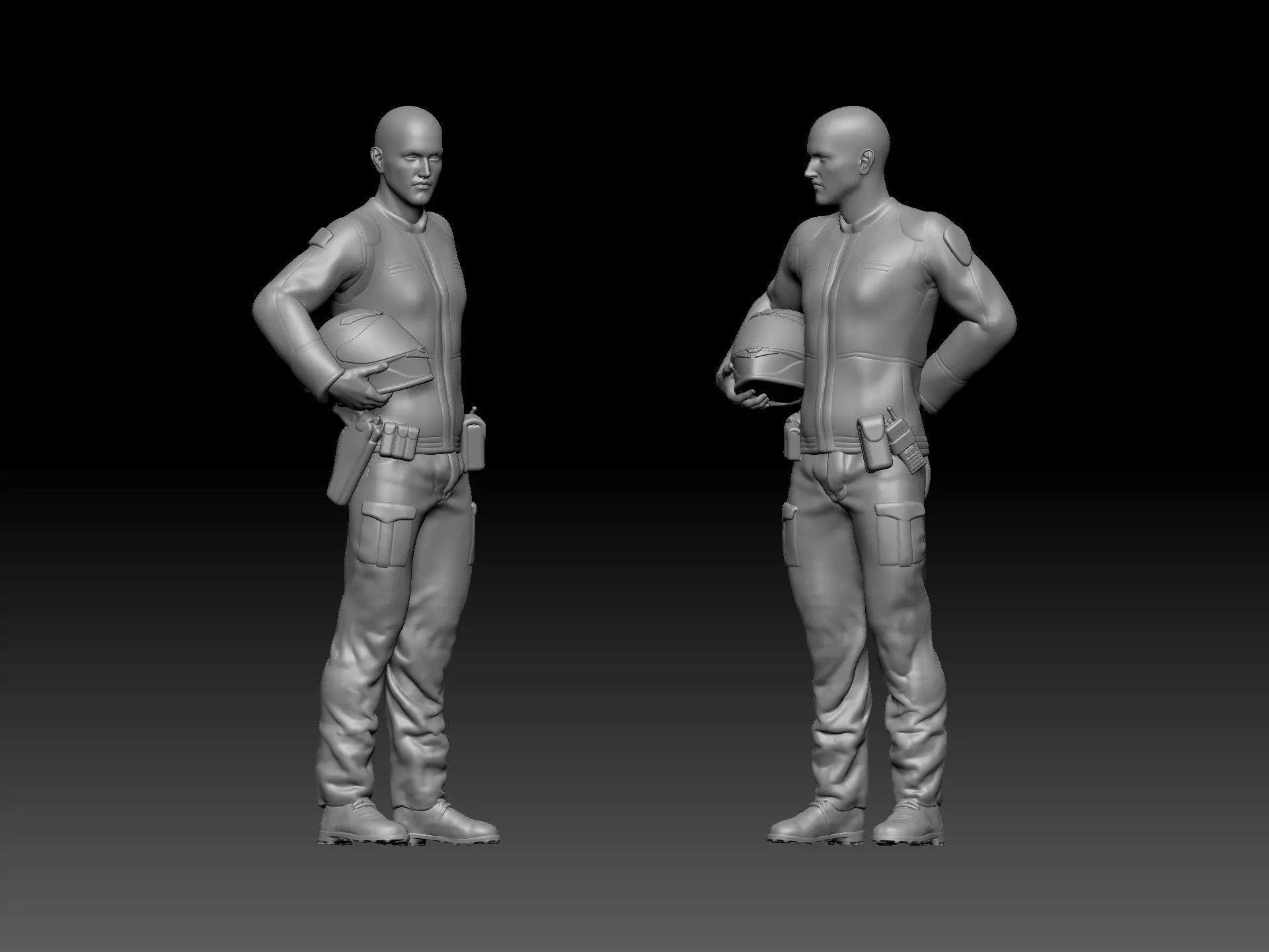 police stand 3D print model_0