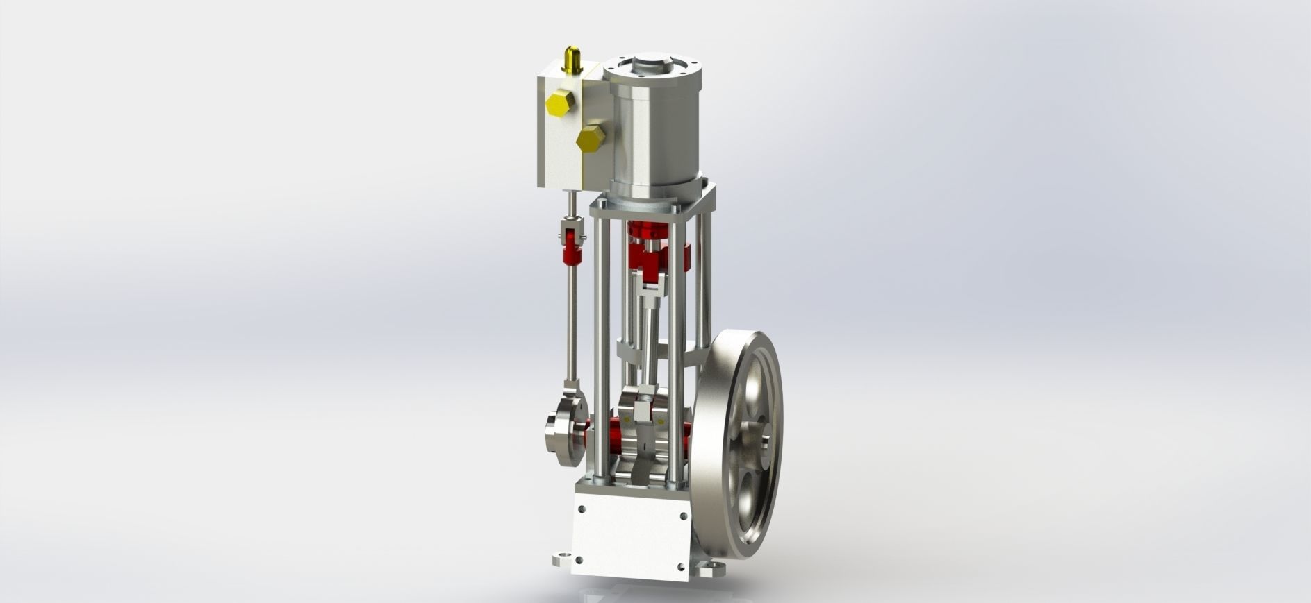 A SIMPLE 1  CYLINDER VERTICAL STEAM ENGINE WITH SLIDE VALVE 3D model_5