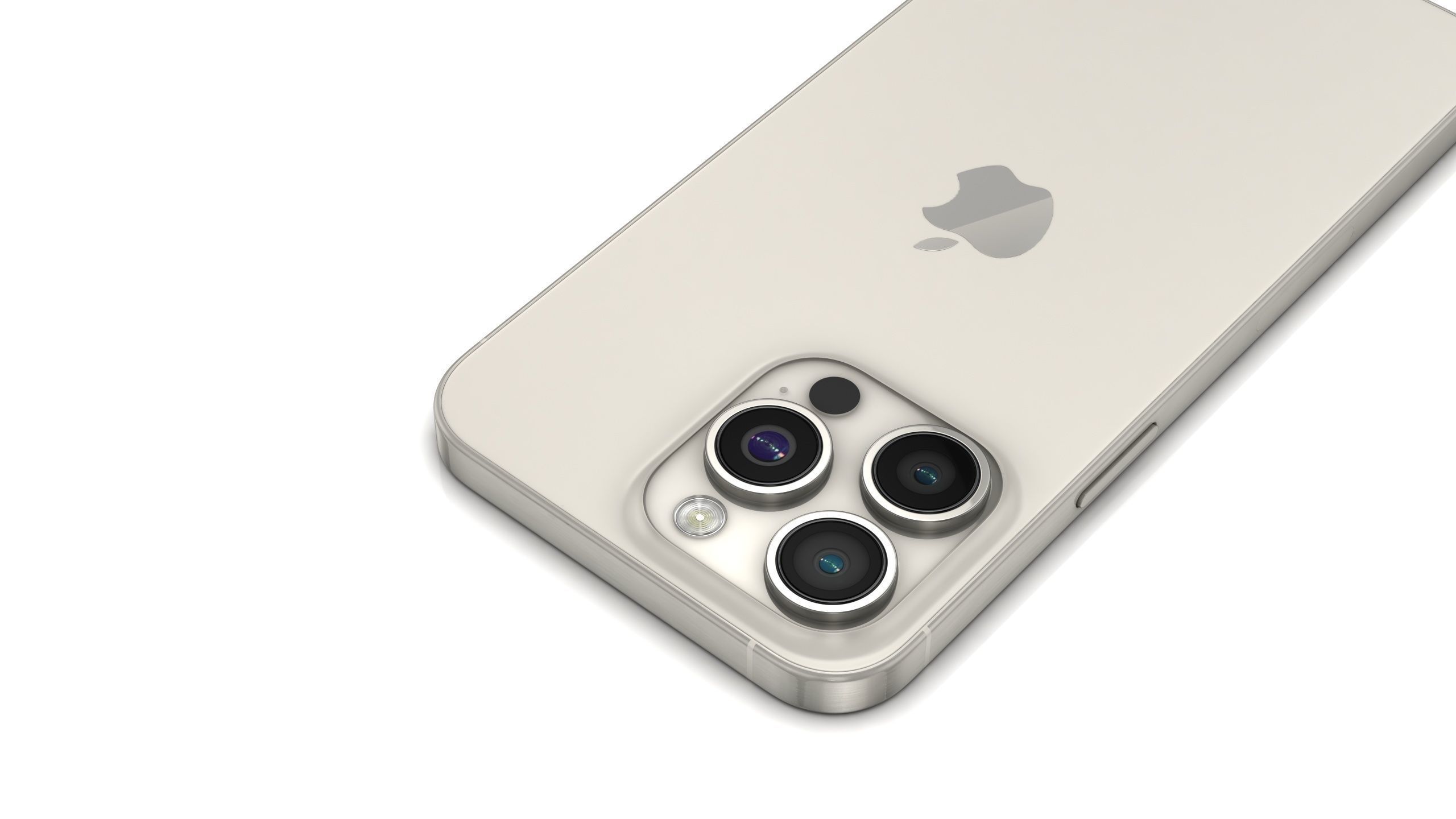 Apple iPhone 15 pro max Natural Titanium Low-poly 3D model_11