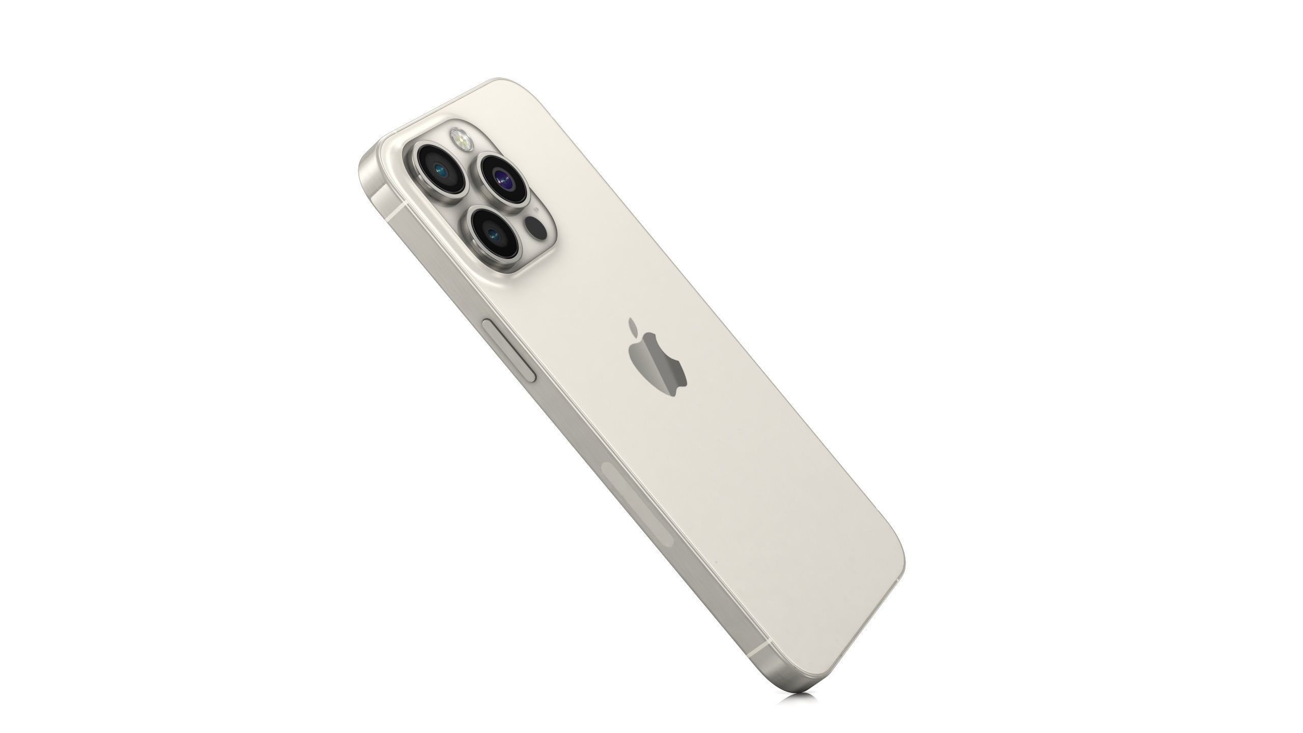 Apple iPhone 15 pro max Natural Titanium Low-poly 3D model_6
