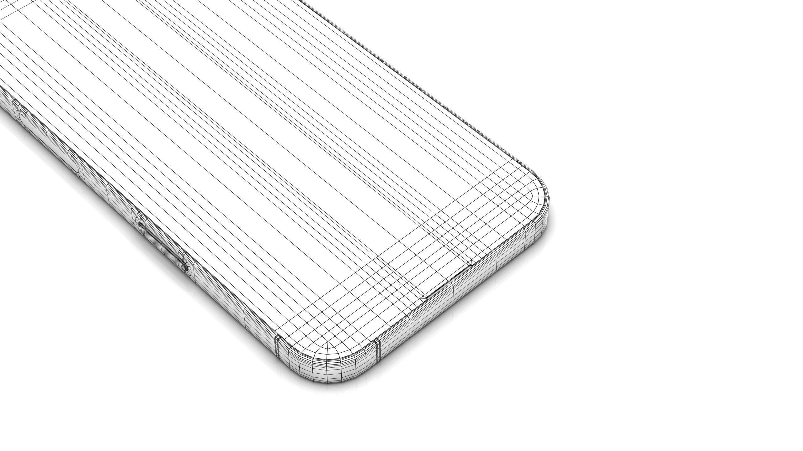 Apple iPhone 15 pro max Natural Titanium Low-poly 3D model_25