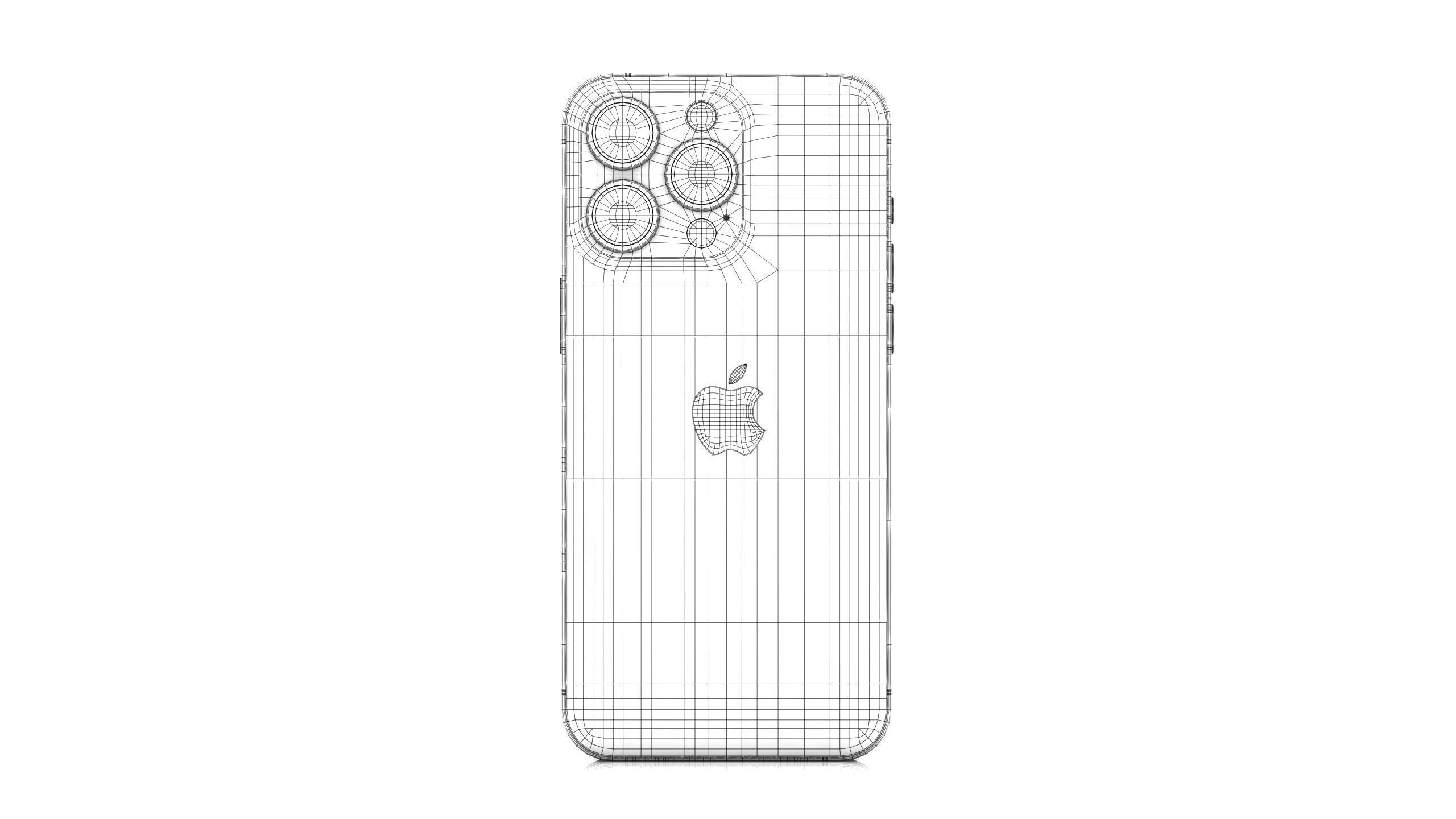 Apple iPhone 15 pro max Natural Titanium Low-poly 3D model_17