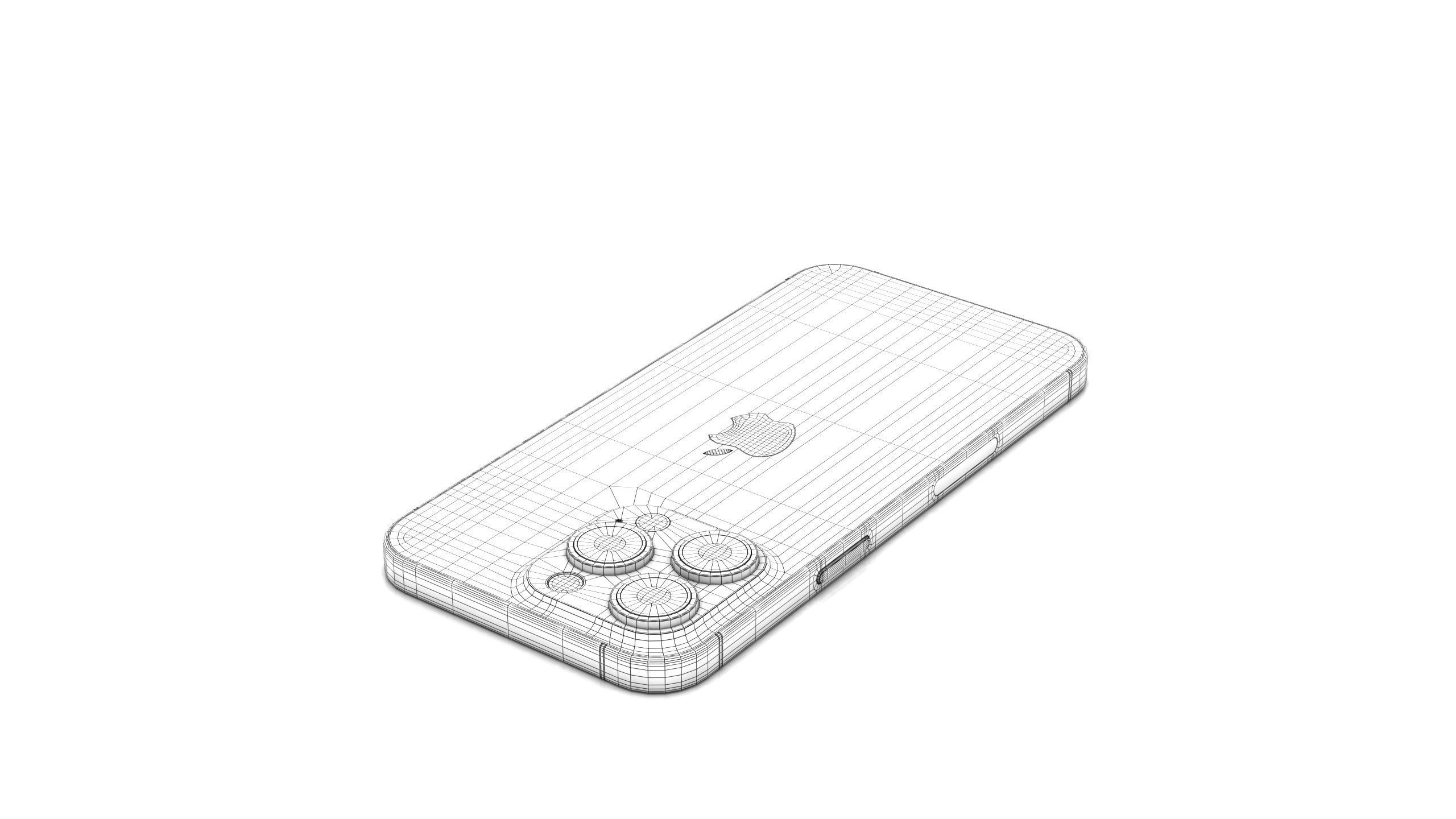 Apple iPhone 15 pro max Natural Titanium Low-poly 3D model_22