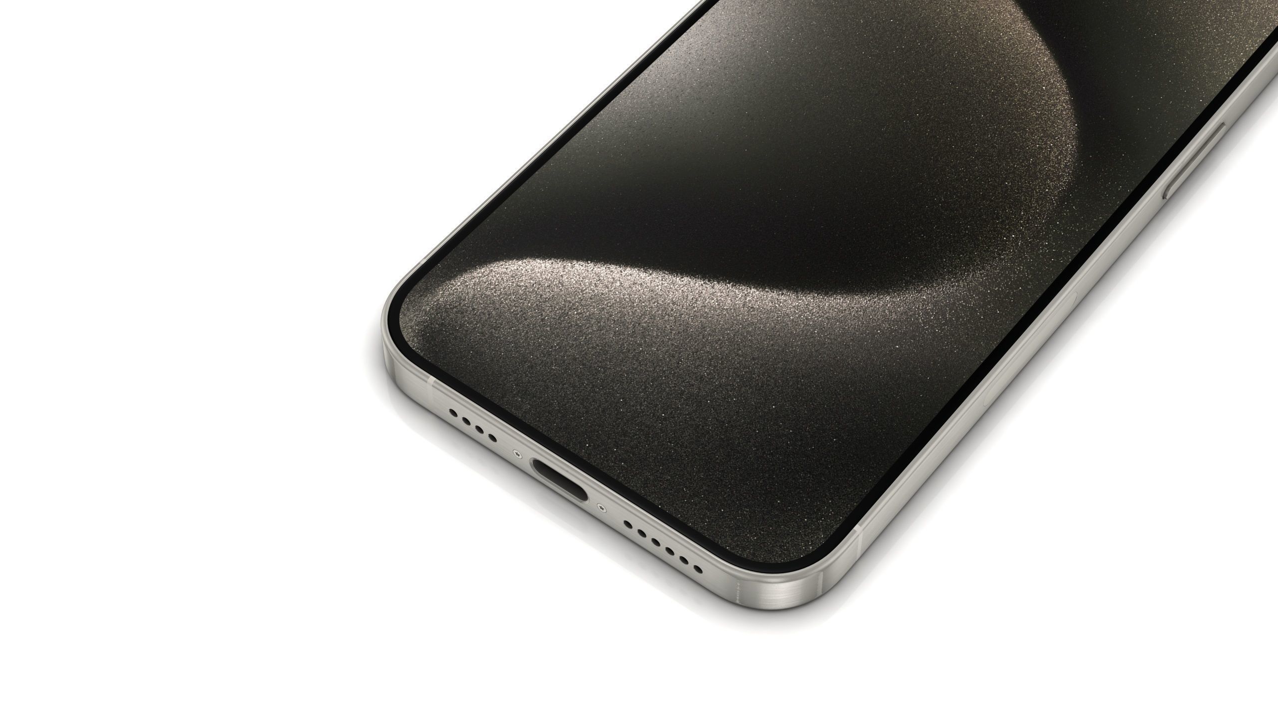 Apple iPhone 15 pro max Natural Titanium Low-poly 3D model_9