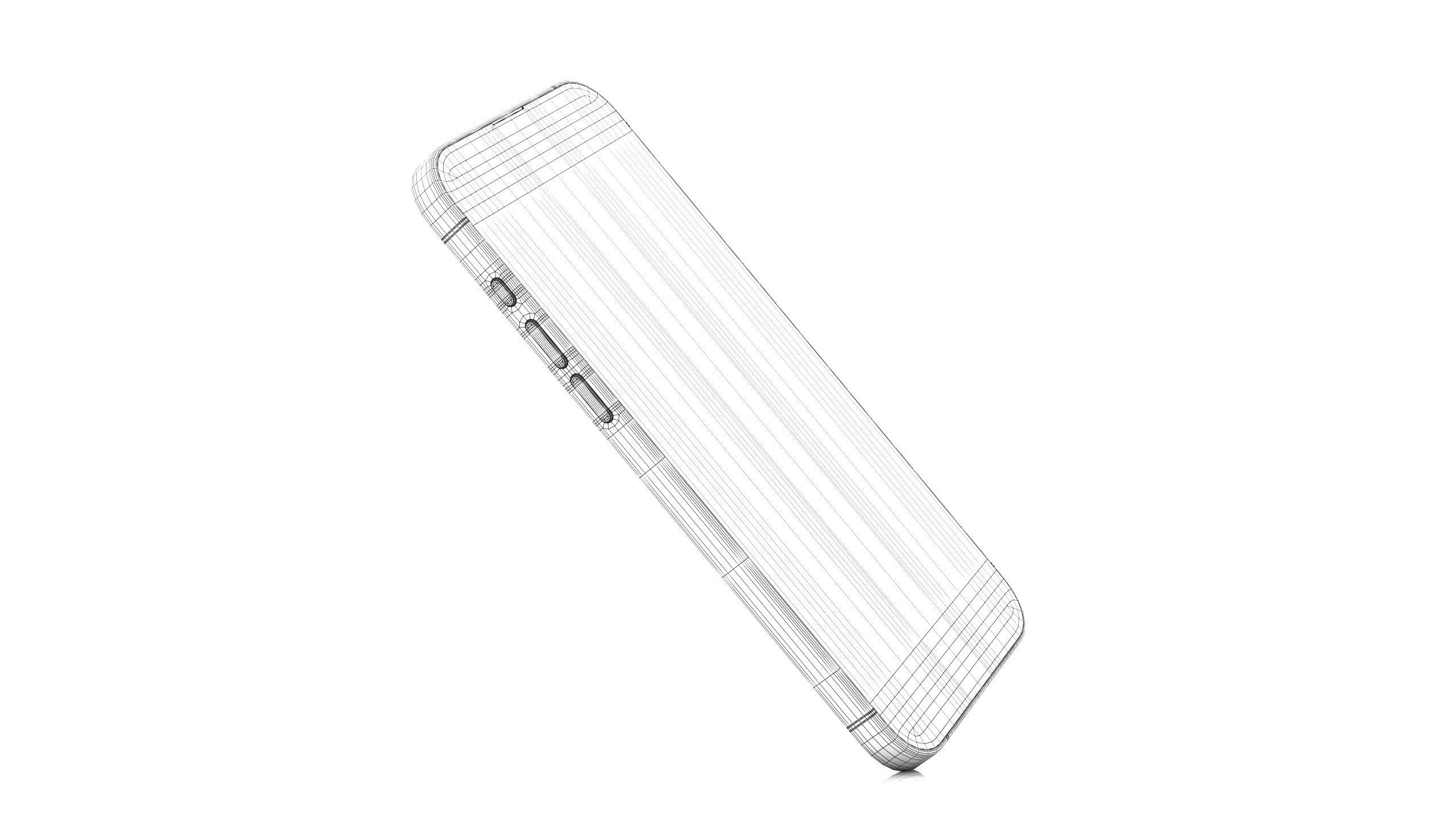 Apple iPhone 15 pro max Natural Titanium Low-poly 3D model_20