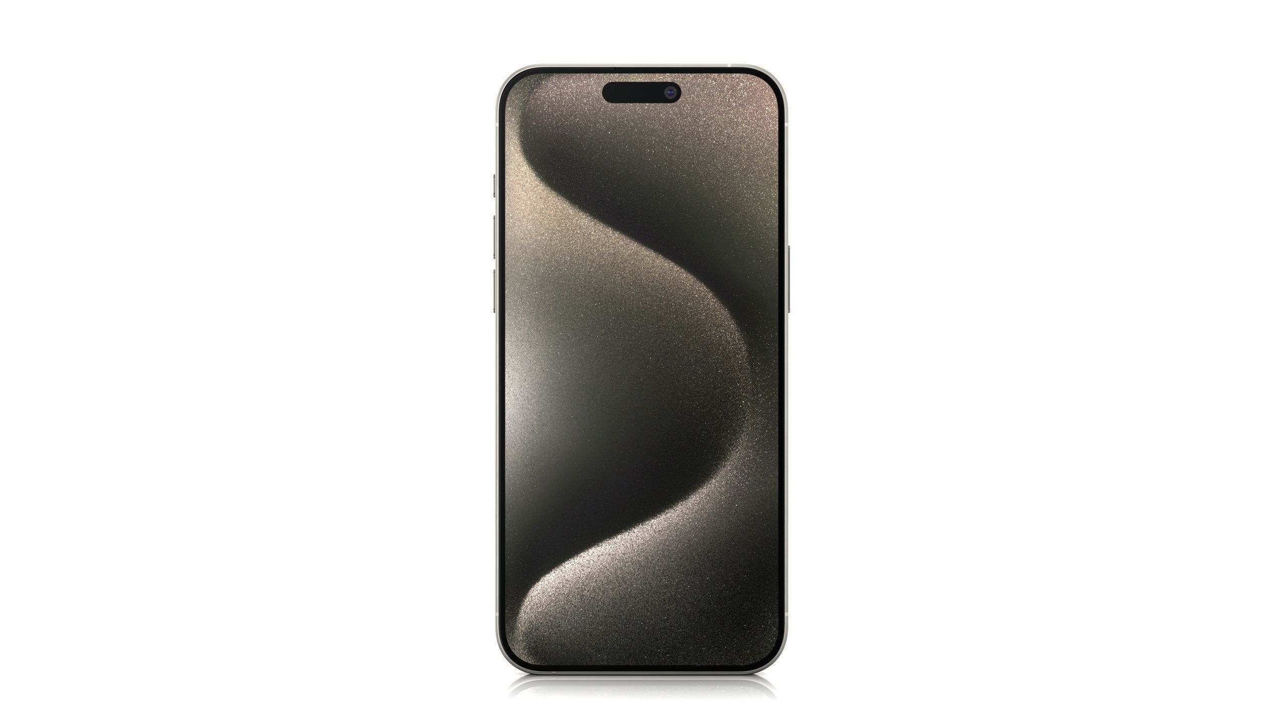 Apple iPhone 15 pro max Natural Titanium Low-poly 3D model_1