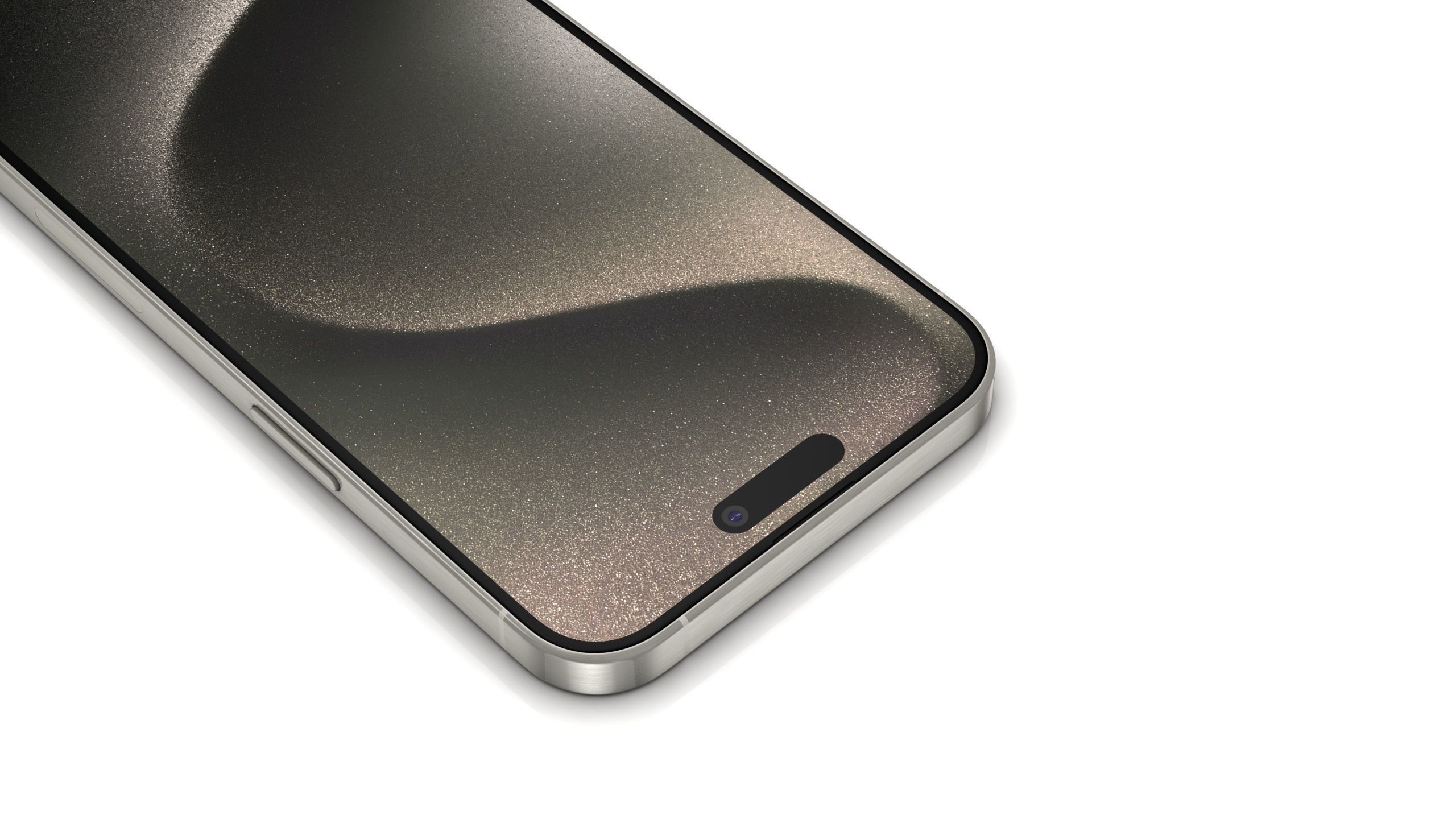 Apple iPhone 15 pro max Natural Titanium Low-poly 3D model_10