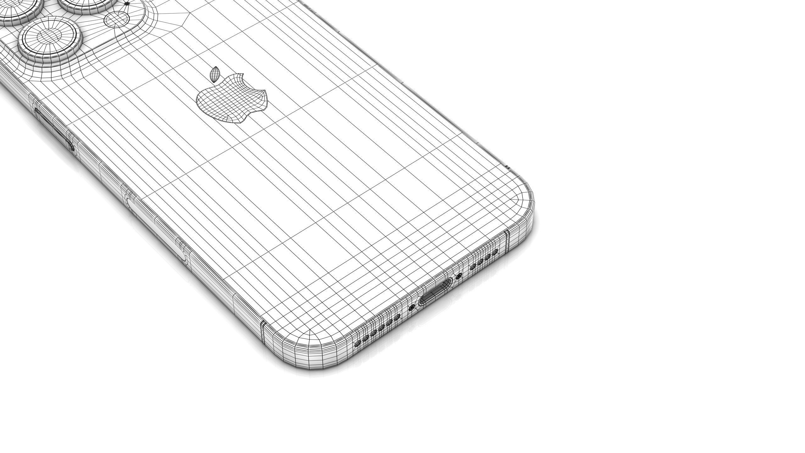 Apple iPhone 15 pro max Natural Titanium Low-poly 3D model_27