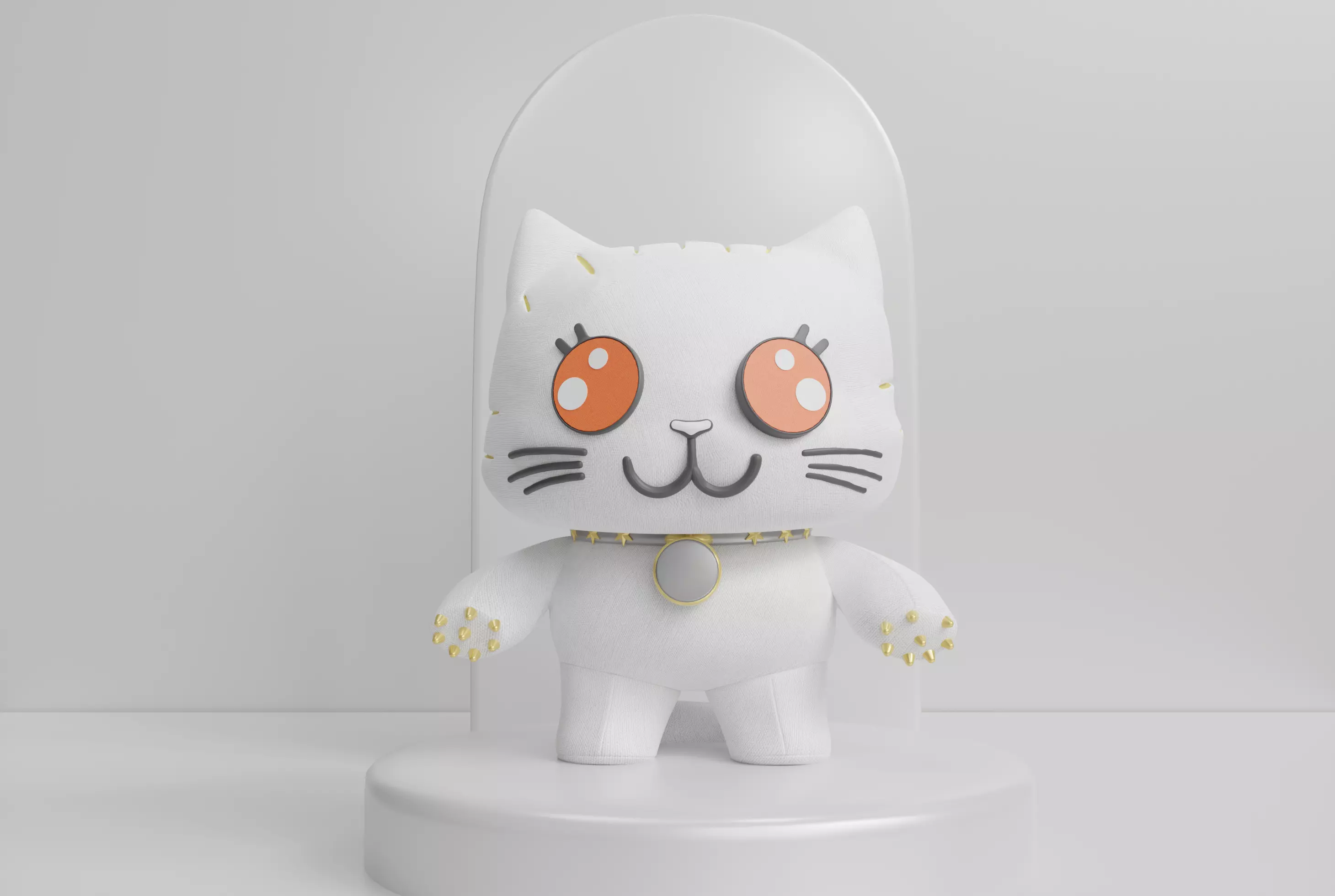 Cat Style British Shothair Mascot Character 3D model Low-poly Low-poly 3D model