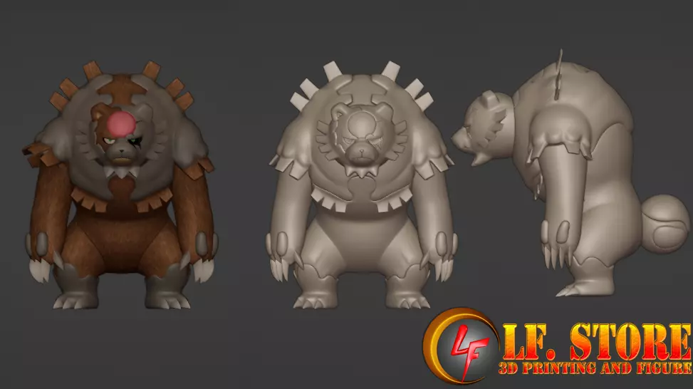 Pokemon Ursaluna BloodMoon 3D model_0