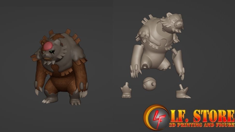 Pokemon Ursaluna BloodMoon 3D model_1